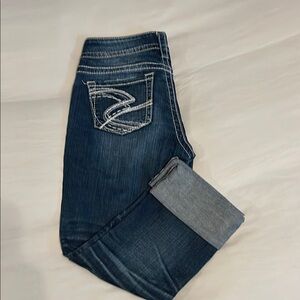 Silver Jeans Blue Ankle Cropped Denim